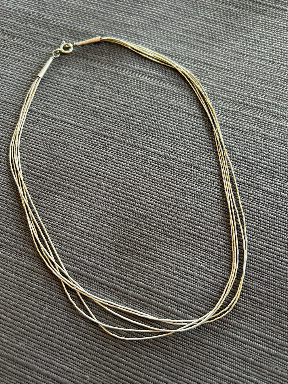 Liquid Silver 5 Strand Necklace